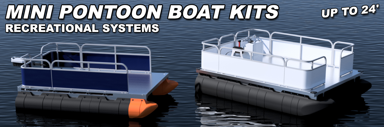 recreational pontoon boat kits - bolt-together pontoon boat systems - DIY pontoon boat kits